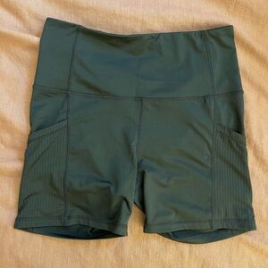 Women's Green Bike Shorts
